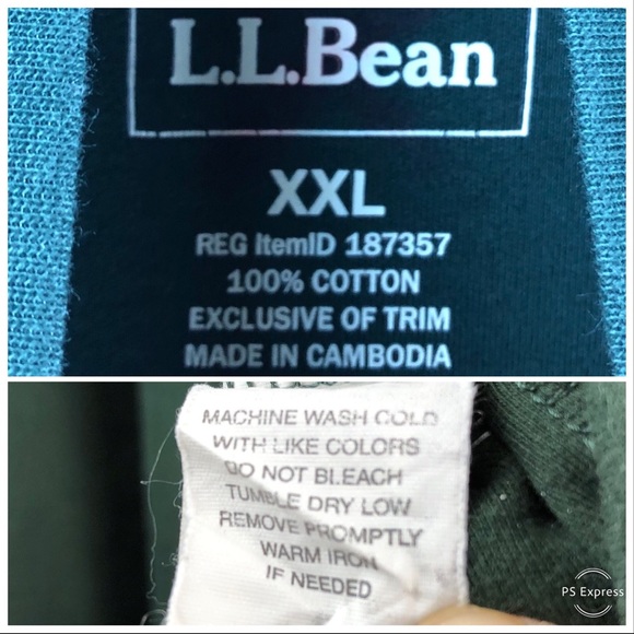 L.L. Bean forest green oversized cotton turtleneck - Picture 8 of 8